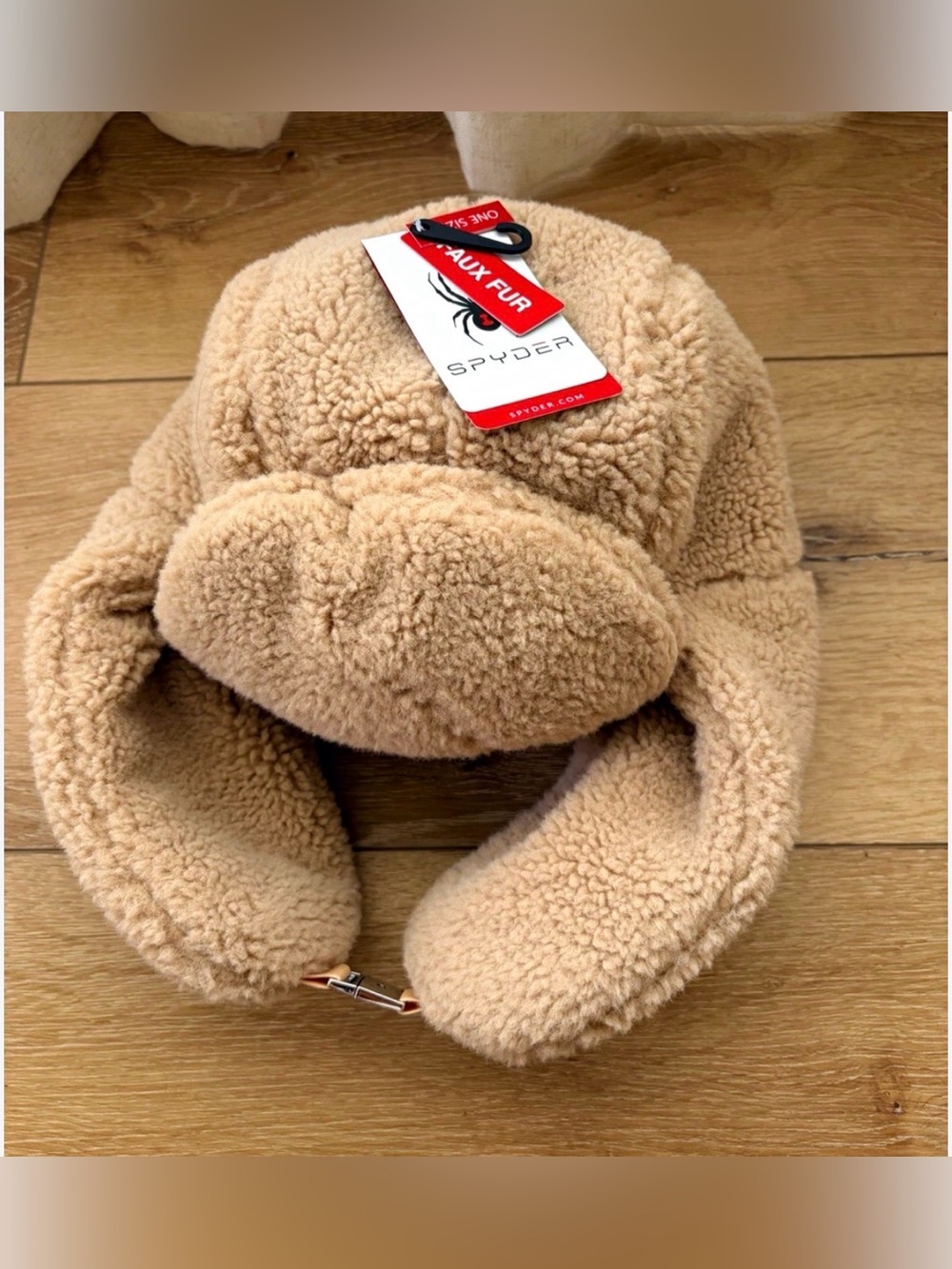 Spyder Faux Fur Earflap Hat - Tan